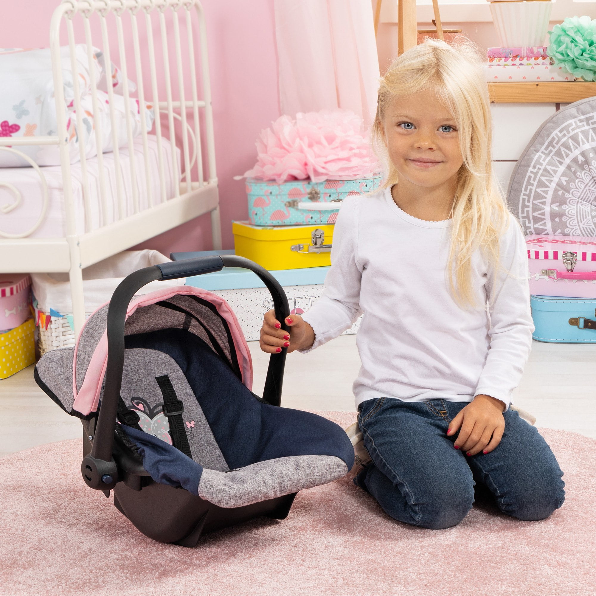 Bayer Design, Car Seat for Dolls, Fits Up to 18 Inch, Pink  display picture 1