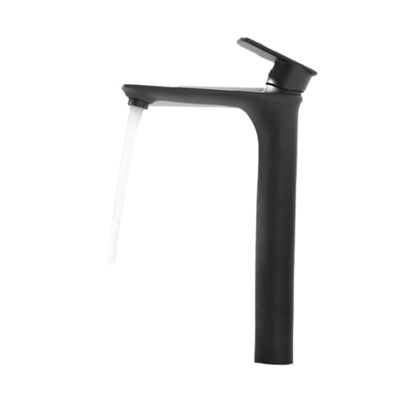 Hot Cold Bathroom Basin Faucet, Matte Black Sink Faucet, Single Lever Brass Crane Water Mixer ,Easy to Install