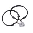 thumbnail image 5 of 1 Pair Wrap Bracelets Stylish Key and Lock Pendants Engraved Bracelets Couple Bracelets, 5 of 5