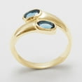 thumbnail image 2 of LBG British Made 9k Yellow Gold Natural London Blue Topaz Womens Band Ring - 33 size options - Size 8.25, 2 of 6