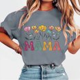 thumbnail image 2 of Tops de Manga Corta de Verano para las Mujeres Imprimir Blusa de Cuello Redondo, Moda Ligera de Poliéster Spandex, 2 of 4