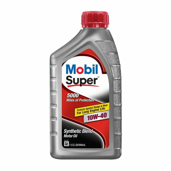 Mobil Super Synthetic Blend Motor Oil 10W-40, 1 Quart