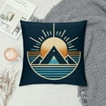 thumbnail image 2 of GOSMITH Boho Pillow Covers, Moon Sun Throw Pillow Cover, Boho Sun Moon Blue Mountains Decorative Pillowcase Throw Pillow Cover, Boho Sun Moon Dorm Bed Room Home Decor Pillow Case, 2 of 5