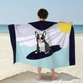 thumbnail image 2 of Toalla de baño con capucha para niños Poncho de surf para bebés Bata suave y real para cambiar a niños pequeños para niños y niñas Ducha/playa/piscina Cubiertas para niños 50x30 Toalla grande, 2 of 4