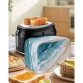 thumbnail image 5 of Fsddascl Blue Teal Beach Coastal Toaster Cover 4 Slice, Large Kitchen Appliance Covers, Summer Nautical Seaside Ocean Toaster Oven Cover with Loop, Bread Machine Cover Polyester Dust Cover, 5 of 5