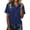 Navy, variant on YVNAURA Women's Short Sleeve Denim Patchwork Button Down Top Casual Summer Shirts Flowy Breathable Loose Fit Blouse Trendy 2026 Boho Casual Tops for Women Vacation Going Out, White,L