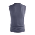 thumbnail image 2 of ameIAEA Men's Sweater Vest V Neck Cable Knitted Sleeveless Solid Color Pullover Sweater Fall Winter, 2 of 3