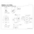 thumbnail image 5 of Kingston Brass KB6630CKL Kaiser Single-Handle Tub and Shower Faucet, Matte Black, 5 of 5