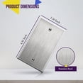 thumbnail image 2 of ENERLITES Blank Device Metal Wall Plate, Corrosion Resistant, Size 1-Gang 4.50" x 2.76", UL Listed, 7701, 430 Stainless Steel, Silver, 2 of 6