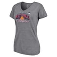 thumbnail image 2 of Women's Fanatics  Heather Gray UConn Huskies 2024 NCAA Men's Basketball National Champions Specific V-Neck T-Shirt, 2 of 4