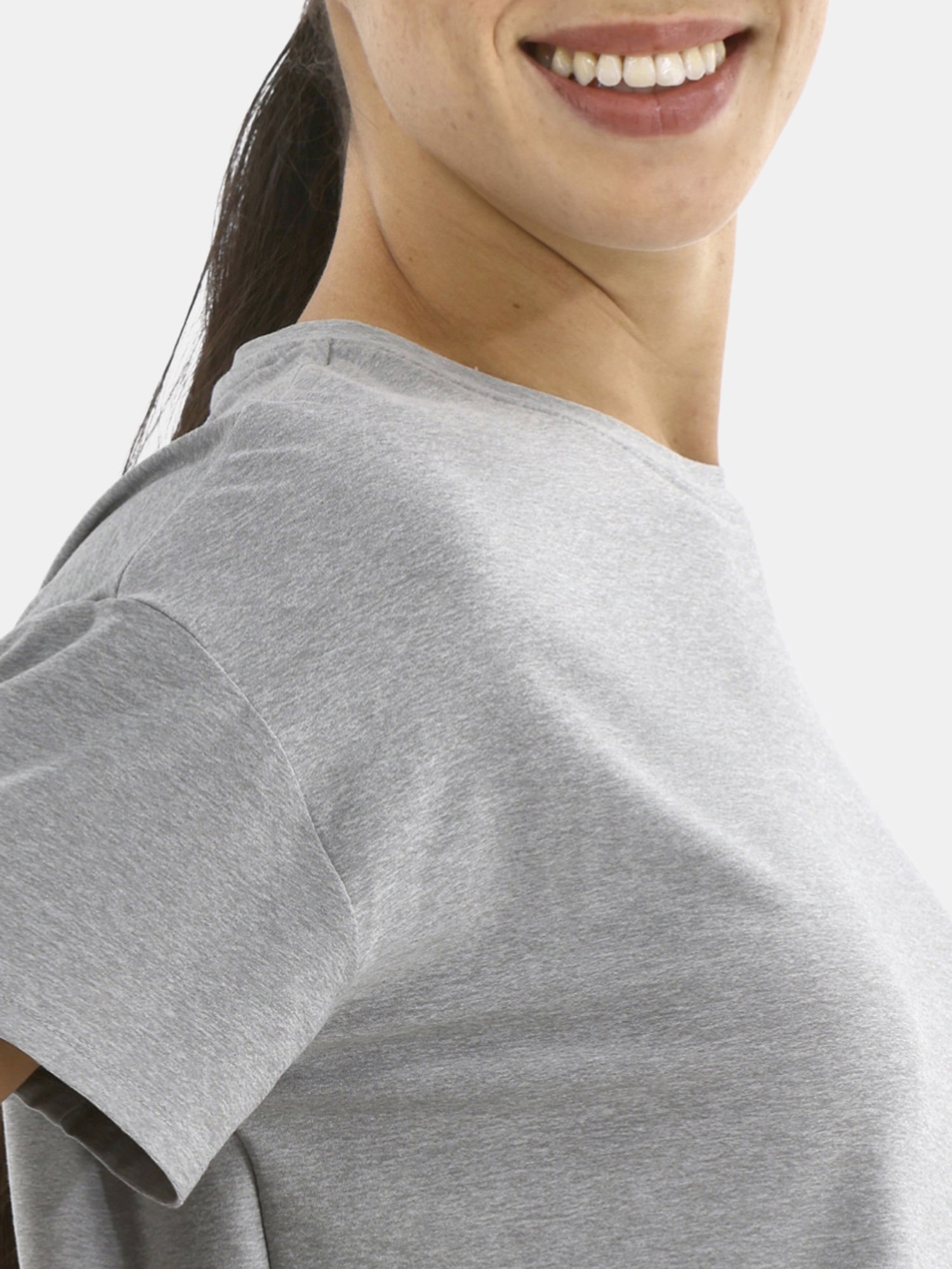 Athletic Works Women's ButterCore Cropped Tee with Short Sleeves, Sizes XS-XXXL