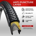 thumbnail image 4 of Fincci 700x35c Bike Tires with Inner Tubes (37-622) Foldable Anti-Puncture for Road, Hybrid, and E-Bikes, Set of 2, 4 of 10