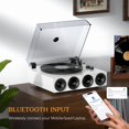 thumbnail image 3 of Tocadiscos Record Player 1byOne de vinilo de alta fidelidad, color blanco, 3 of 7
