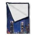 thumbnail image 2 of City Soft Flannel Fleece Throw Blanket, Vibrant Illustration of Tokyo Japan at Night Busy Life Business District, Cozy Plush for Indoor and Outdoor Use, 50" x 60", Multicolor, by Ambesonne, 2 of 5