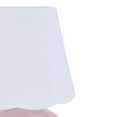 thumbnail image 2 of Your Zone Kids 16" Pink Ceramic Table Lamp with Scallop Shade, 2 of 5