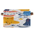 thumbnail image 2 of Cats Spots Stars Leaves Square Storage Bins with Handles Collapsible Containing Box 2 Packs, 2 of 9