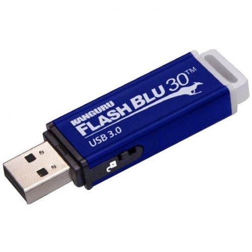 Kanguru FlashBlu30 avec Interrupteur de Protection en Écriture Physique USB3.0 Lecteur Flash SuperSpeed