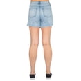 thumbnail image 3 of Rewash Super High Rise Midi Wedge Shorts, Blue, 5, 3 of 3