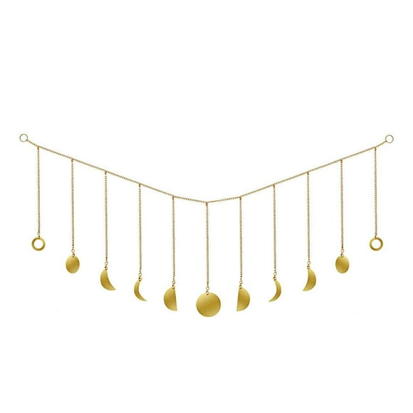 Xingzhi Moon Chains Wall Decoration Moon Phase Ornaments Moon Hanging Room Decor