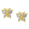 thumbnail image 1 of Broquel Mariposita con circonia Chapa de Oro 18K Horoz WH506, 1 of 5