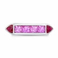thumbnail image 2 of HeartsAndYou 4ct Natural Pink Sapphire Ruby Art Deco Engagement Ring 14k SOLID White Gold, 2 of 9