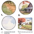 thumbnail image 3 of Designart "An Oak Tree with Coral Tones on the Farm II" Landscape Trees Metal Art Print Set, 3 of 5