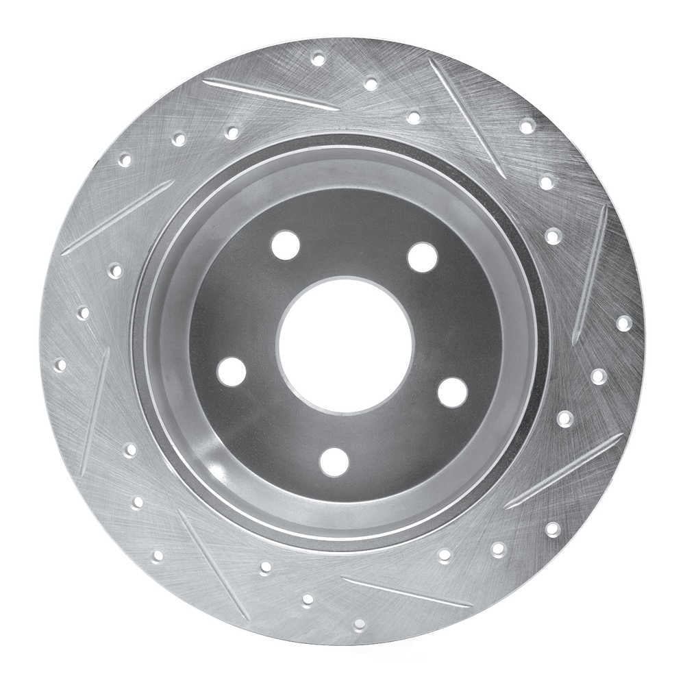 Dynamic Friction Company 631-42025L DFC Brake Rotor - Drilled And Slotted - Silver