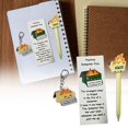 thumbnail image 4 of Funny Dumpster Fire Ballpoint Pen Acrylic Keychain Bookmark Set Funny Dumpster Fire Set Bookmark And Pen Set For Writing Enthusiasts 5ml Craft Table for Kids, 4 of 5