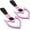 Pink+black, variant on 2PCS Heart shaped Car Handle Straps, Heart Car Accessories, Ring Hearts Shaped Cars Hand Strap Drift Charm, Universal Handle Keychains Accessory Suitable for Cars Bus (Red+black)