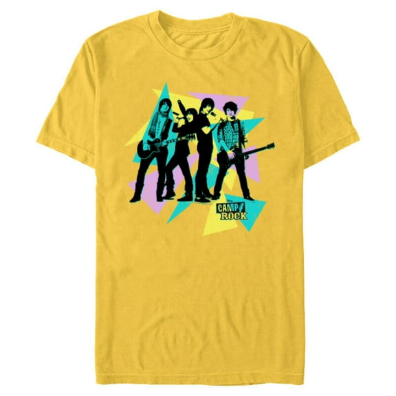 Disney Channel Camp Rock Mitchie Torres and Connect 3 - Short Sleeve Blended T-Shirt for Adults - Customized-Yellow