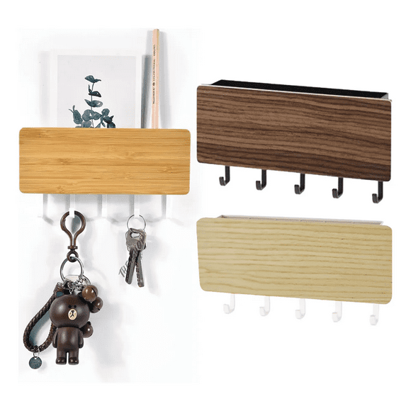 Portallaves Organizador De Madera Maciza Clásico Perchero Xtellar cafe