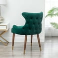 thumbnail image 4 of Lindale Contemporary Velvet Upholstered Nailhead Trim Accent Chair, Green, 4 of 12