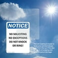 thumbnail image 6 of (2 Pack) No Soliciting No Exceptions Do OSHA Notice Sign 10 Inch X 14 Inch Vinyl Label Decal Sticker Weather Resistant, UV Protected for Workplace, Business, and Construction Site, Made, 6 of 7