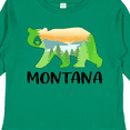 thumbnail image 4 of Inktastic Montana Lake and Trees in Bear Silhouette Boys or Girls Long Sleeve Toddler T-Shirt, 4 of 5