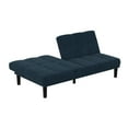 Mainstays Channel Cushion Futon, Blue Microfiber