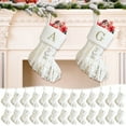 thumbnail image 7 of Personalized Faux Fur Christmas Stocking with Gold Letter Mini Plush Monogram Embroidered Christmas Hanging Stocking for Xmas Holiday Family Decorations, 7 of 7