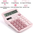thumbnail image 2 of MesaSe Office Desktop Calculator 12-Digit Basic Standard Calculator with Large LCD Display Dual Power Solar Handheld Desktop Calculator for Office School Home Business, 2 of 5