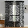 thumbnail image 3 of Warm Home Designs 54" W x 84" L Black Lace Curtains. FI Black 84, 3 of 4