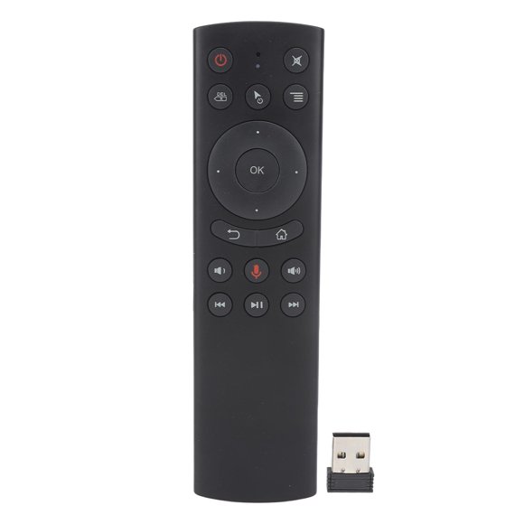 Control remoto por voz inalámbrico de 2,4 G con sensor de voz y receptor USB para TV Box G10S, PC y proyector.