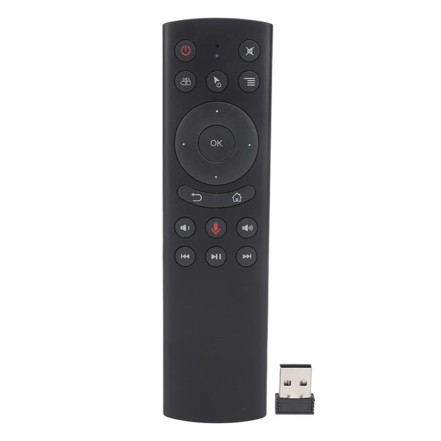 Control remoto por voz inalámbrico de 2,4 G con sensor de voz y receptor USB para TV Box G10S, PC y proyector.