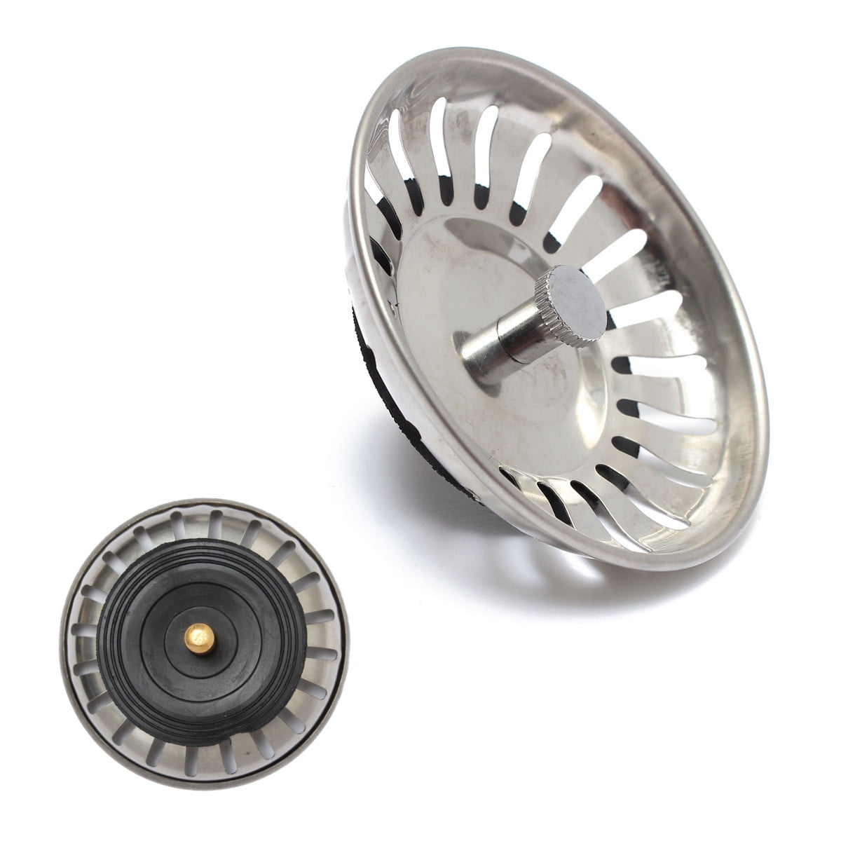 Stainless Steel Kitchen Sink Strainer Waste Plug Drain Stopper Filter Basket 3 26 Water Basin Drainer Leach