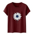 thumbnail image 5 of History of Purchases T Shirts for Women Short Sleeve Summer Tops Floral Graphic Tees Casual Tunic Cute T-Shirt Loose Fit Crew Neck Blouses Plus Size Basic Shirts Orders Placed By Me Past Purchases, 5 of 5