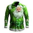 thumbnail image 1 of Kcodviy Chemise Numérique à Manches Longues pour Hommes, Imprimé 3D, Col à Revers avec Boutons, 1 of 4