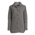 thumbnail image 5 of Jason Maxwell Women’s and Women’s Plus Size Faux Shearling Button Down Shacket, Sizes S-3X, 5 of 5