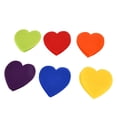 thumbnail image 4 of Classroom Carpet Spot Marker, Polyester Floor Dot Marker Eco Friendly Portable Hook And  Fastener Multicolor  For Gymnasium For Kindergarten Heart Shape, 4 of 8