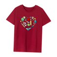 thumbnail image 3 of Camiseta para mujer Camiseta con cuello redondo Camiseta de manga corta para mujer para viajar con mochila L, 3 of 7