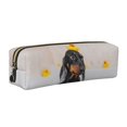 thumbnail image 1 of Fotbe Dachshund Sitting in Bathtub Estuche para Lápices de Cuero con Estampado, Estuche con Cremallera Resistente, Organizador Compacto y Elegante para Papelería, 1 of 7