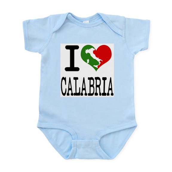 CafePress - I Love Calabria Italian Infant Bodysuit - Baby Light Bodysuit, Size Newborn - 24 Months