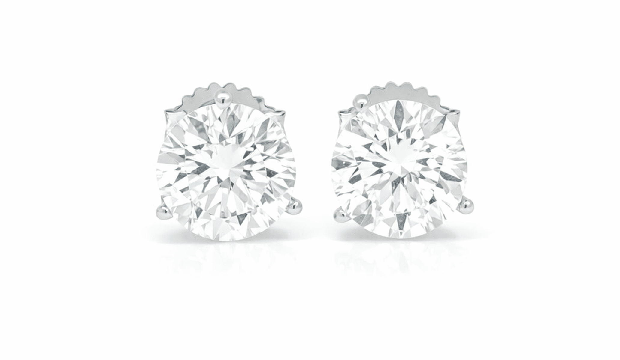 Anamira 3 CT TW Certified Lab Grown Diamond Stud Earrings in 14K Gold for Women