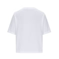 thumbnail image 5 of Cotton Tshirts for Women Drop Shoulder Round Neck Oversized Crop Tops Workout Tops Tees, 5 of 6